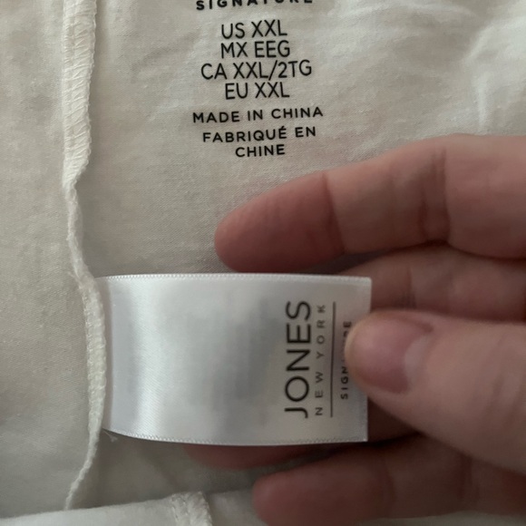 JONES New York Signature Like New Skort Plus XXL Floral Skirt Solid White Short - Picture 6 of 6